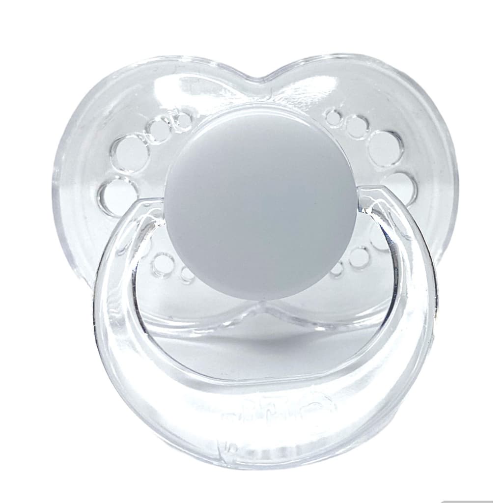 Chupeta Sem Bico Cristal Transparente PAC C/25 - Chupeta Sem Bico Cristal para Bebê Reborn Pacote com 25 Unidades