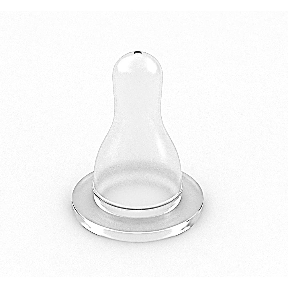 Bicos de Mamadeira Silicone Sem Furo no Bico (Unitário) - Bico Sem furo para Mamadeiras Bebê Reborn