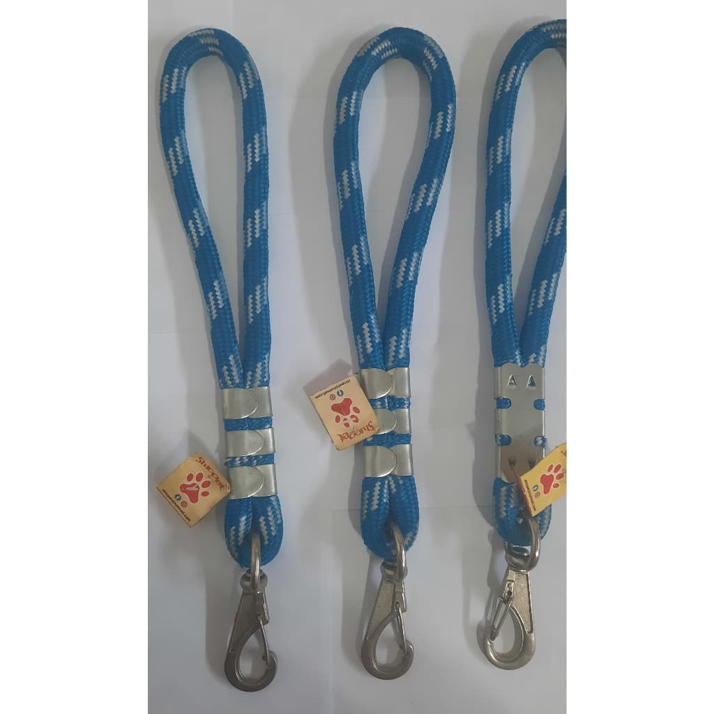 Guia Enforcador Roliça Rajada com Mosquetão Pet 30cm 60cm 150cm Coleira Grossa corda para cachorro cães