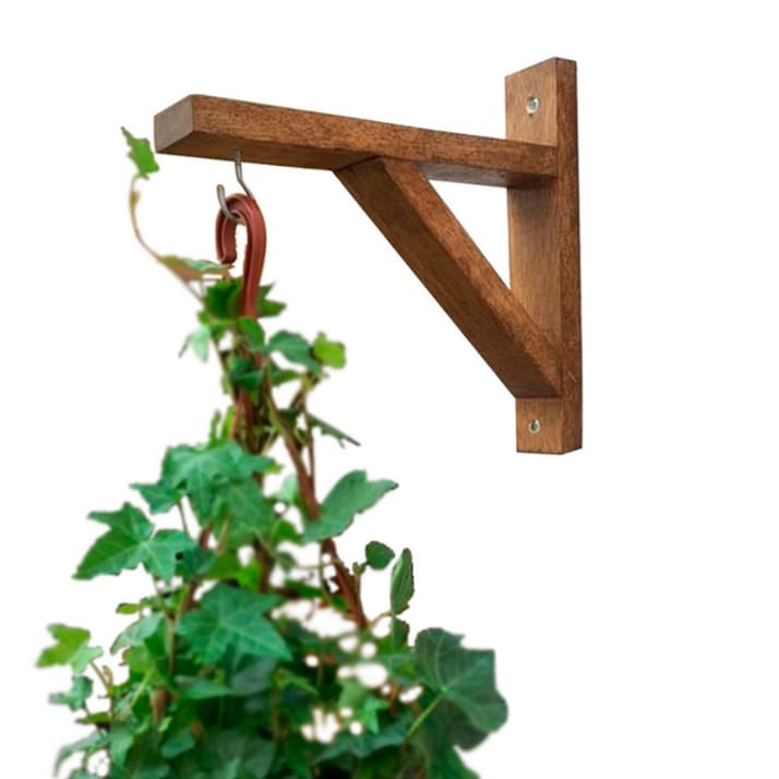 Suporte De Parede Mão Francesa de Madeira CERDRO Pendurar Vasos de Plantas Com Bucha e Parafuso