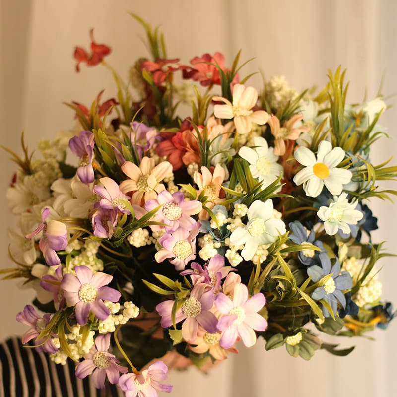 Flores Buquê de MARGARIDA 33cm Artoficiais Decoração de casa e Sala Estar Mesa Cozinha Decoração,