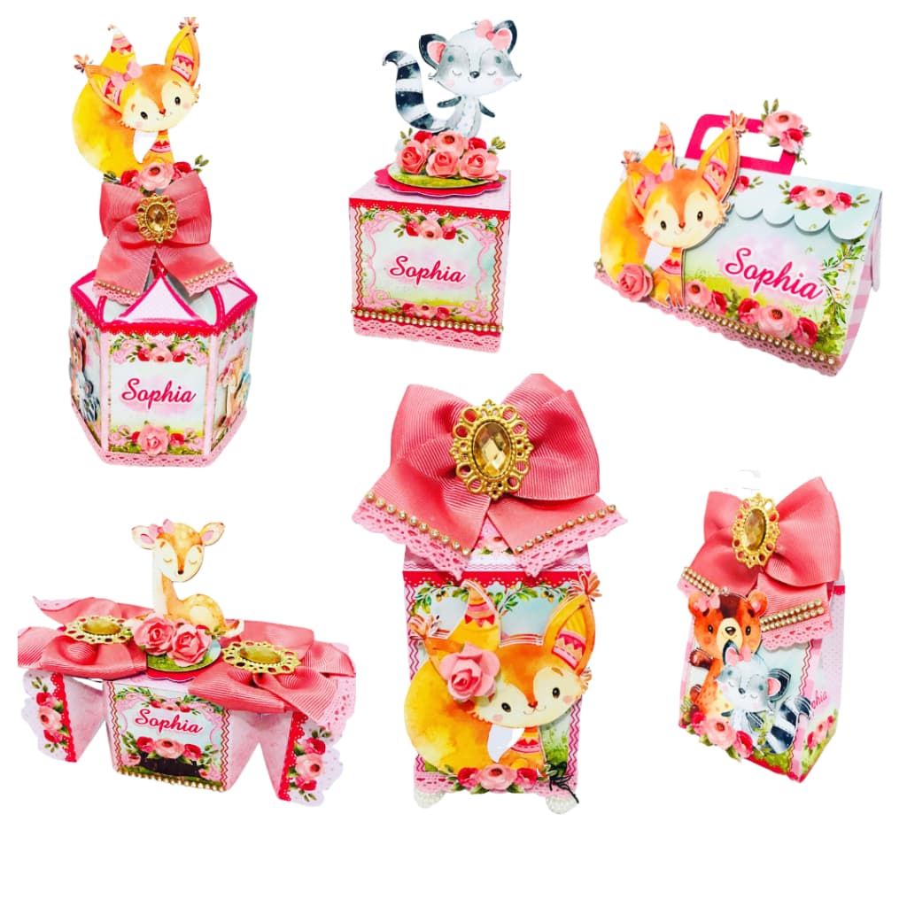 Kit Festa Caixinha Floresta Bosque Encantado Aniversário
