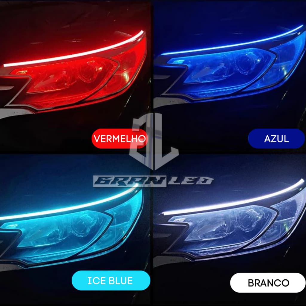 Kit com 1 par de fita DRL para seta luz de sinal
