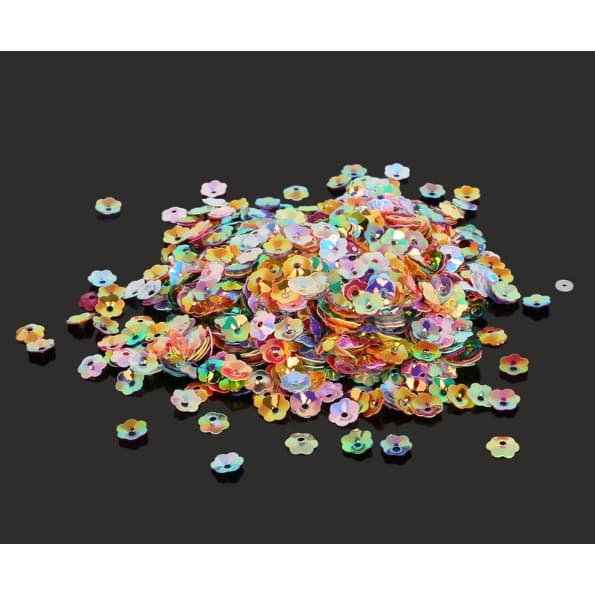 Lantejoulas Flor Color 3D 10 Gramas - Para Colar - Artesanato, Bijuterias, Fantasias