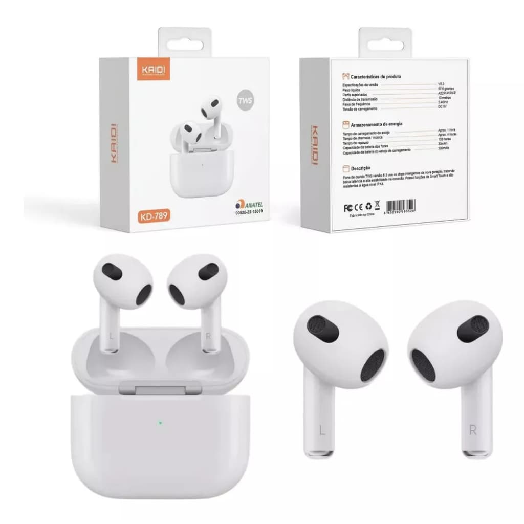 Fone Sem Fio Compatível iPhone Android Kaidi