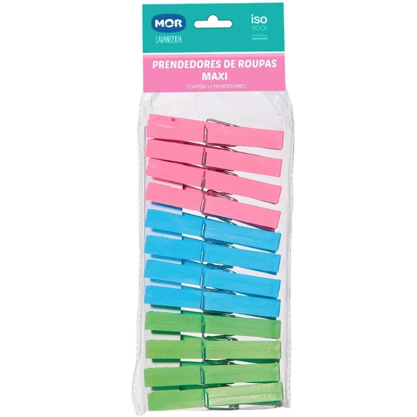PRENDEDOR DE ROUPA MAXI MOR 12 PÇS