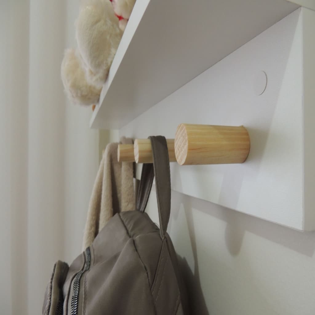 Cabideiro Porta Bolsas De Parede Decoração Prateleira 60x10x11,5cm Mdf 15mmCasa Organizador