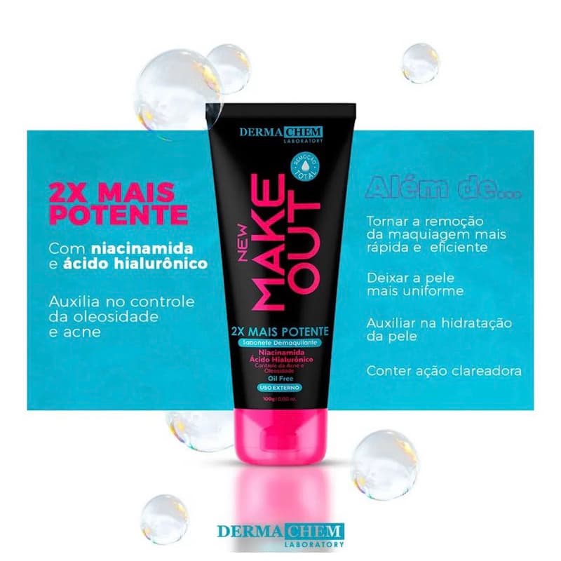 Sabonete Demaquilante para Pele Oleosa New Make Out Dermachem Laboratory