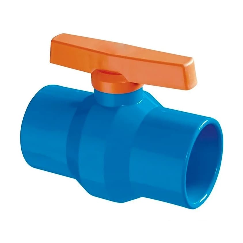 Registro De Esfera 100mm (4") Soldável PVC Monobloco Azul