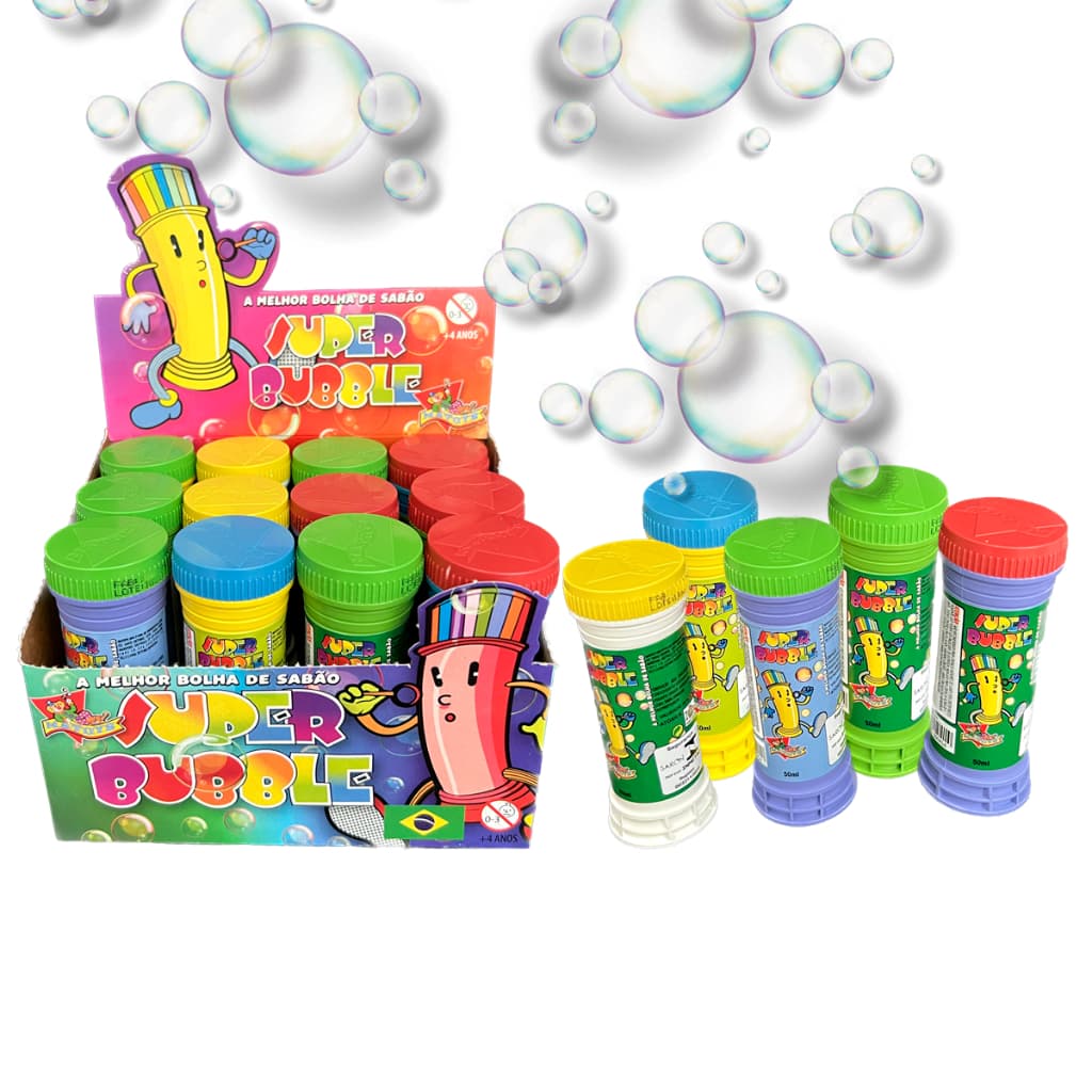 Bolha Sabão Lembrancinha Caixa C/ 48 Unid  Bolhinha De Sabão Promoção