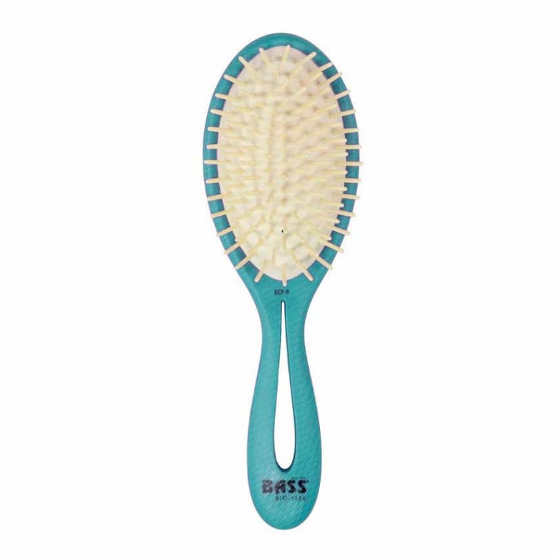 Escova Pet Cachorro Gato Bio-Flex Bass Pinos de Madeira Azul Anti-frizz