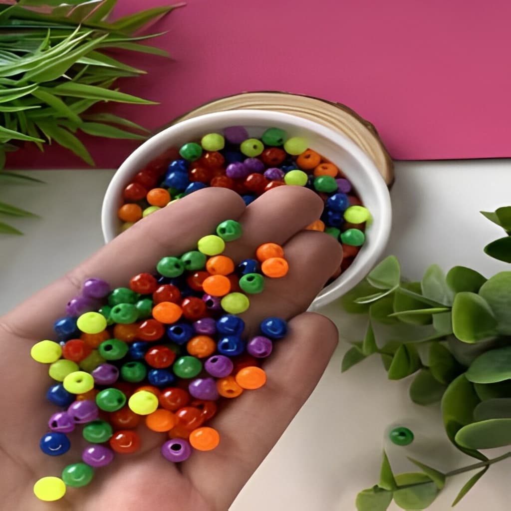 Miçanga de bolinhas Diversas cores 500g -  (Aproximadamente 5.000 Unidades)