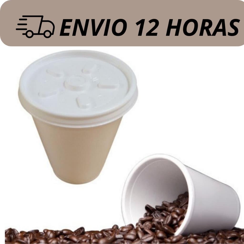100 COPO DE ISOPOR TÉRMICO 180ML + TAMPA - ULTRATHERM