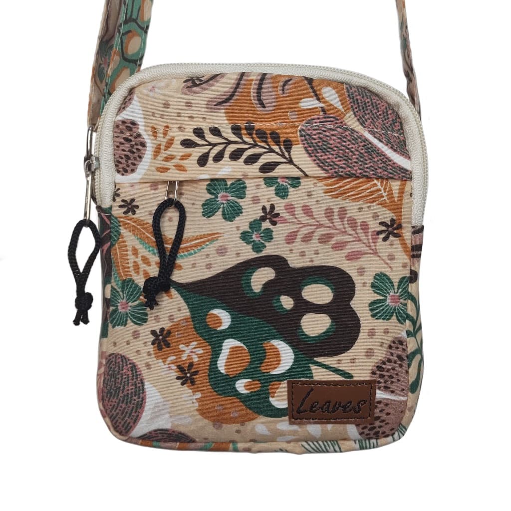 Bolsa de Ombro Shoulder Bag Estampado Bege