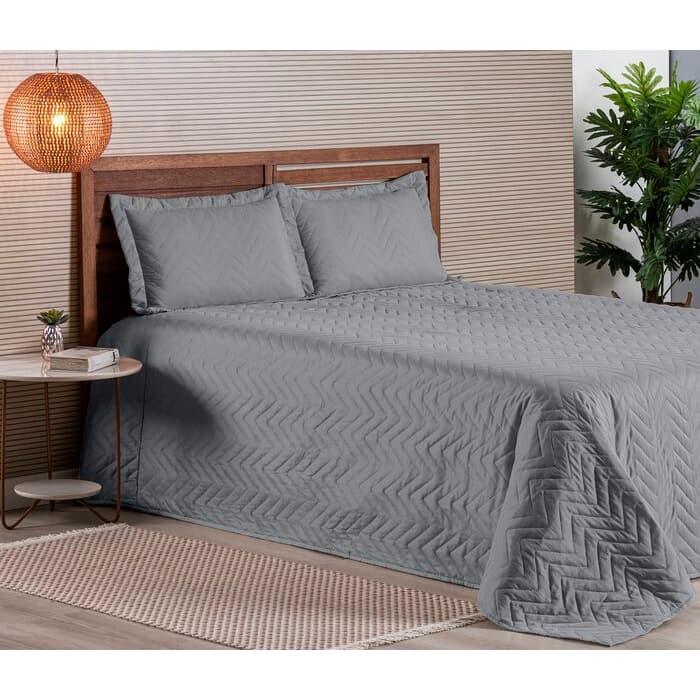 Kit Cama Completa Pratico Cobre Leito e Jogo de Lençol Casal Queen 6 peças