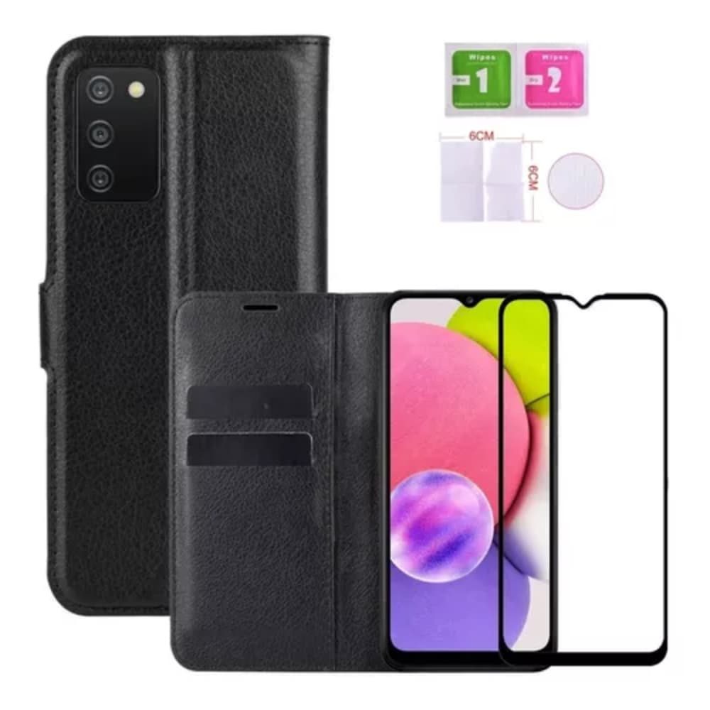 Capa Carteira A54 + Pelicula 3d Para Galaxy A54