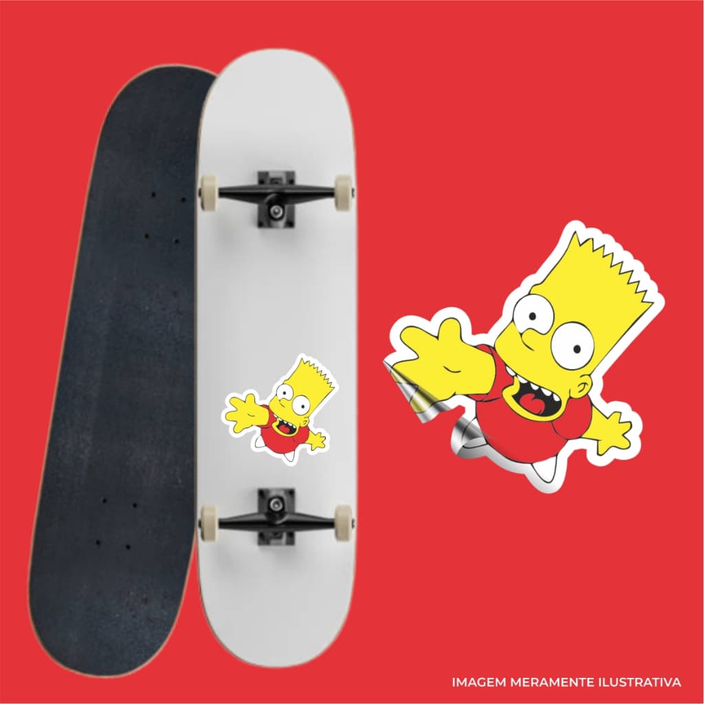 cod: BART004 - Bart Simpson 2 - 10cm - Adesivo - Carro / Moto / Notebook / Skate