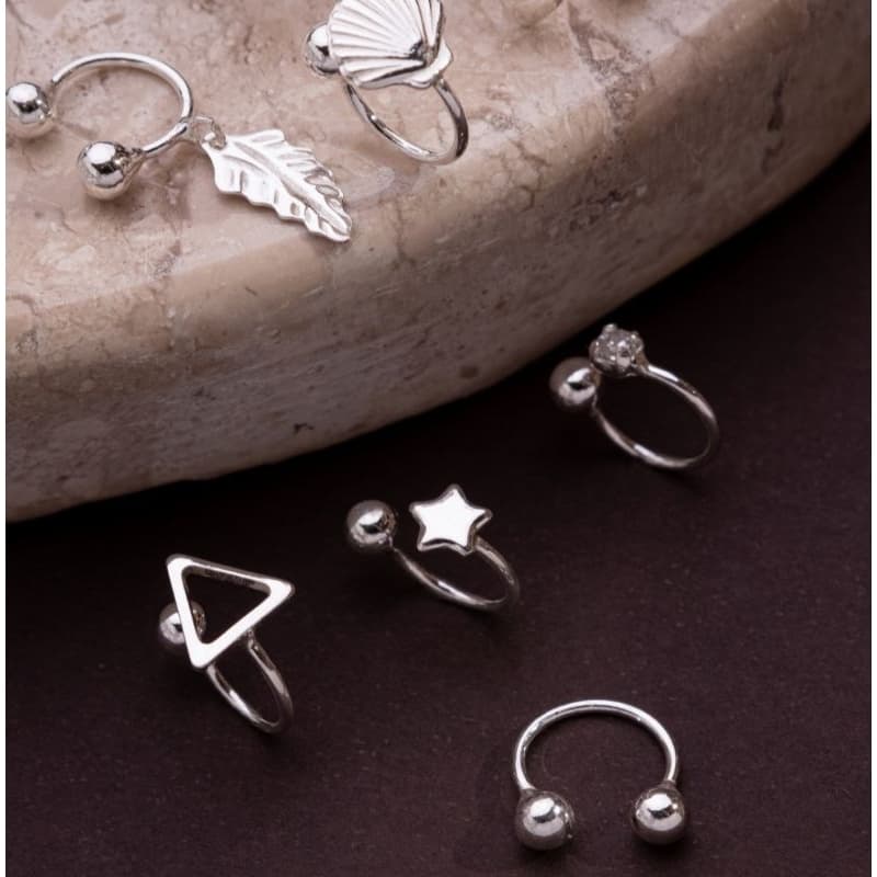 Piercing Fake em Prata 925 Ponto de Luz e bolinha - BR0441