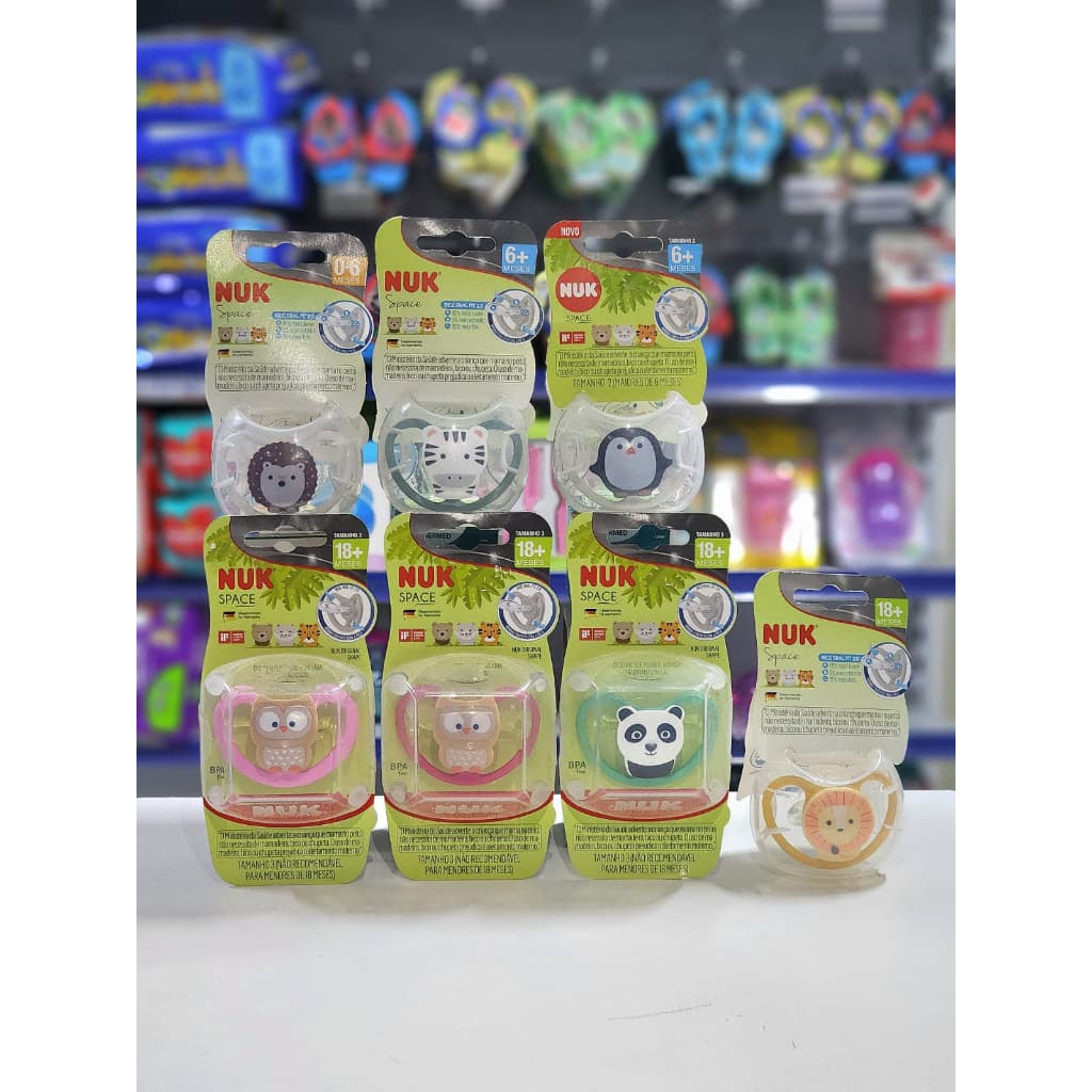 Chupeta NUK Space, Tam 1(0 a 6 meses), Tam 2(6 a 18 meses) e Tam 3(18+ meses). ORIGINAL!