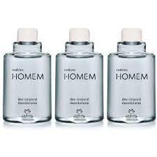 Natura Homem Kit 3 Unidades Deo Corporal Refil