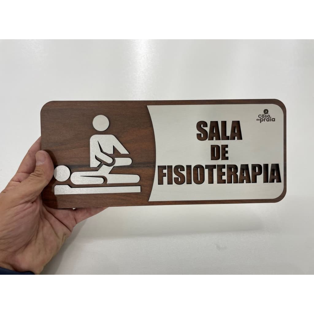 Placa De Identificação Sala Fisioterapia P/clínicas/hospital