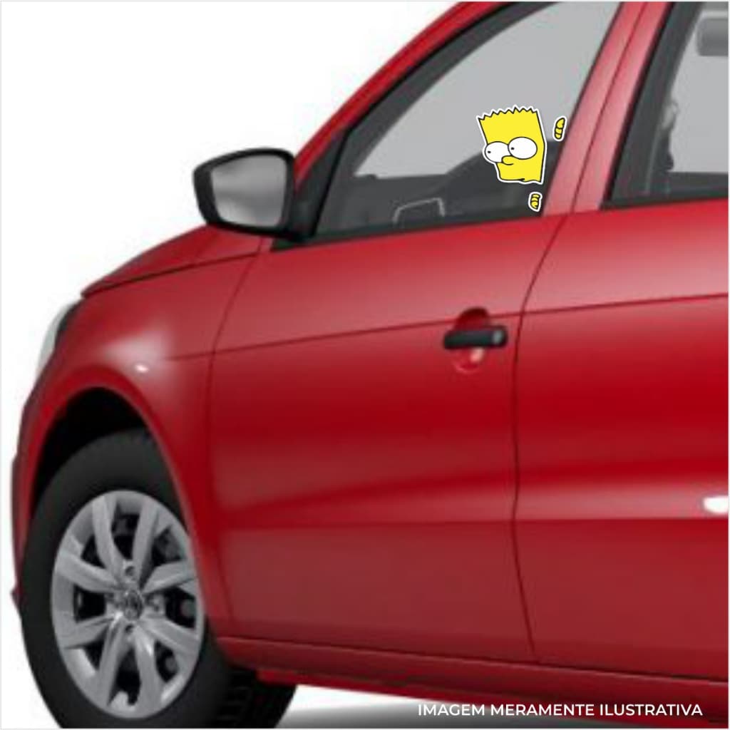 cod: BART011 - Bart Simpson 4 - - LADO MOTORISTA  - 15cm - Adesivo - Carro / Moto / Notebook / Skate