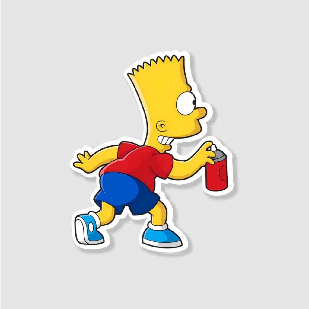 BART017 - Bart Simpson 6 - 15cm - Adesivo - Carro / Moto / Notebook / Skate