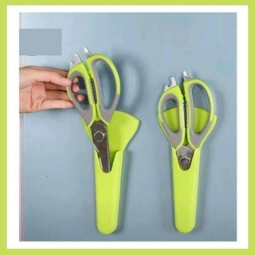 Tesoura De Cozinha 10 Em 1 Funções E Capa Magnética Oferta Culinária Multifuncional