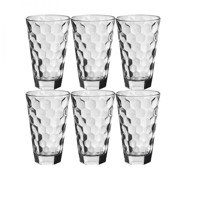 Jogo de Copos de Vidro 365ml 6 Peças Casambiente  - Celebrar
