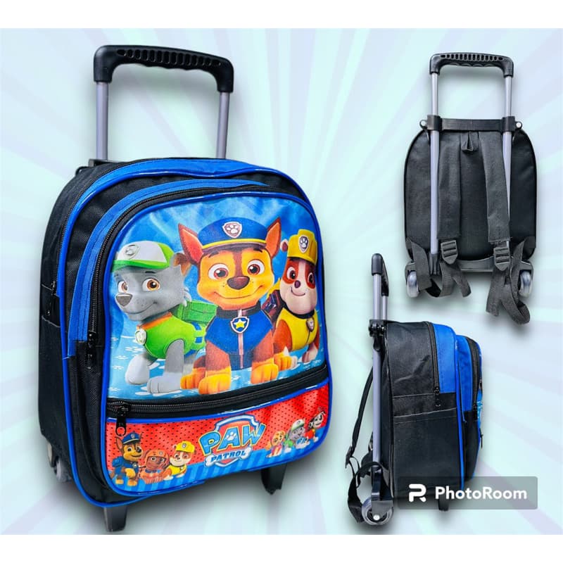 Mochila Patrulha Canina Boy Creche Tam P Com Rodas