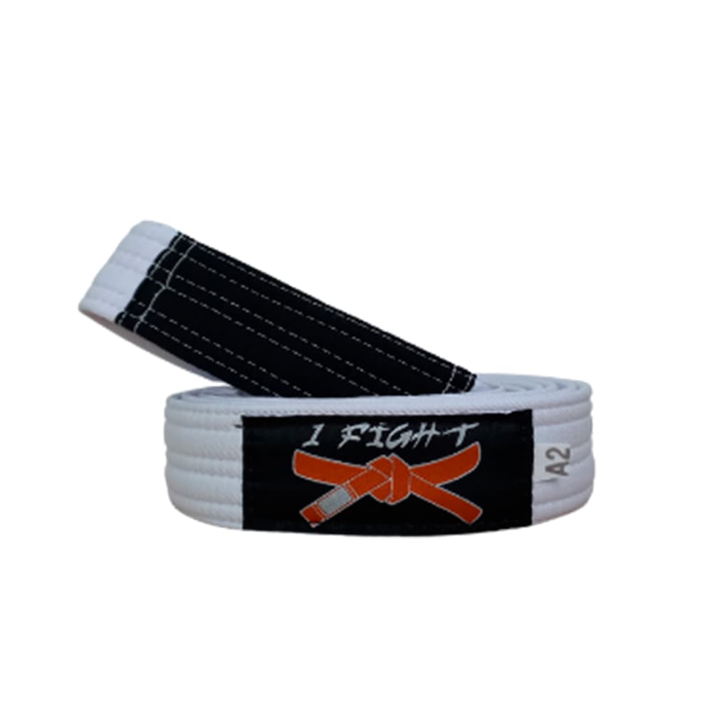 Faixa Kimono Judô Jiu-Jitsu Ponta Preta Infantil - 1 Fit