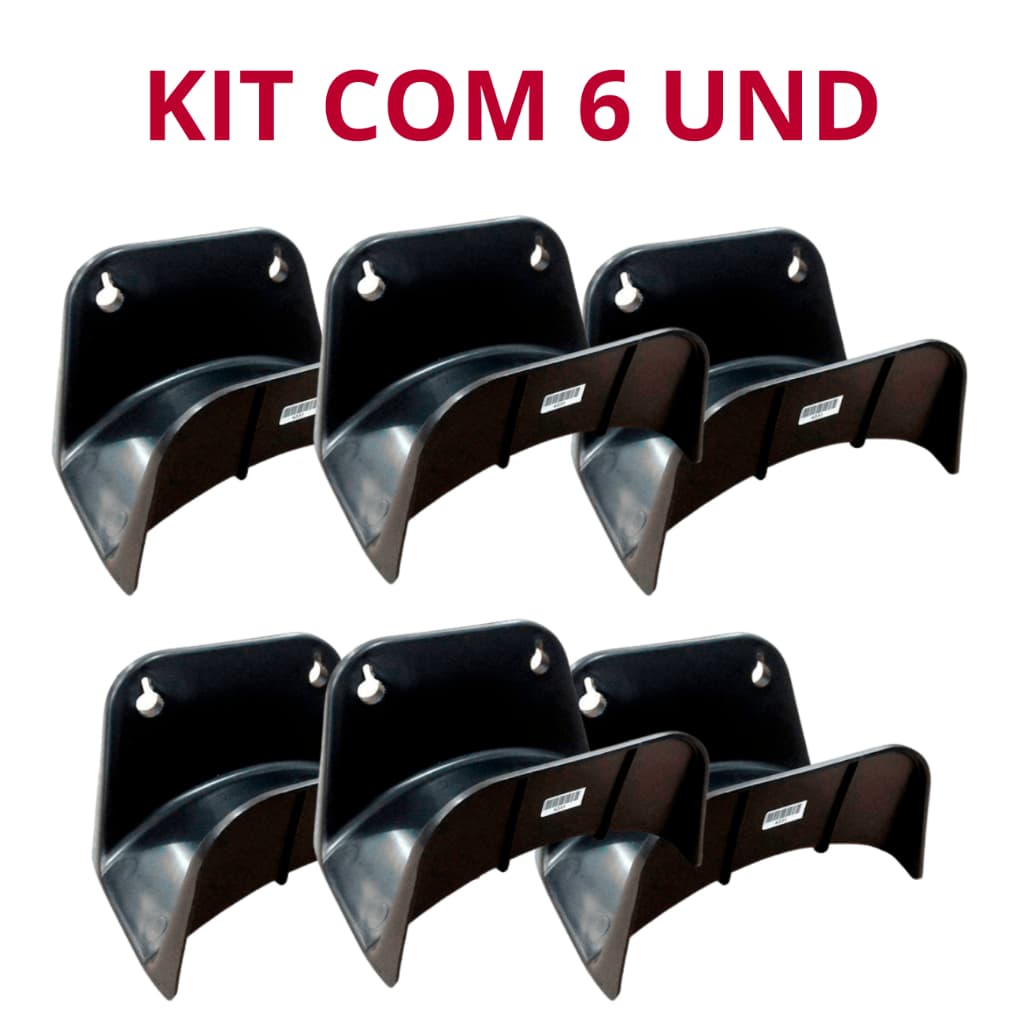 Kit com 6 Suporte Para Mangueira De Jardim Enrolador Parede Overtime