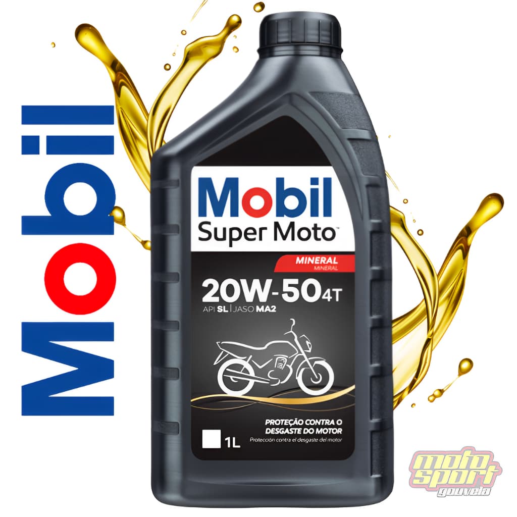Óleo Mobil 4t 20w50 1l / Mineiral Motor Recomendado P/ Moto