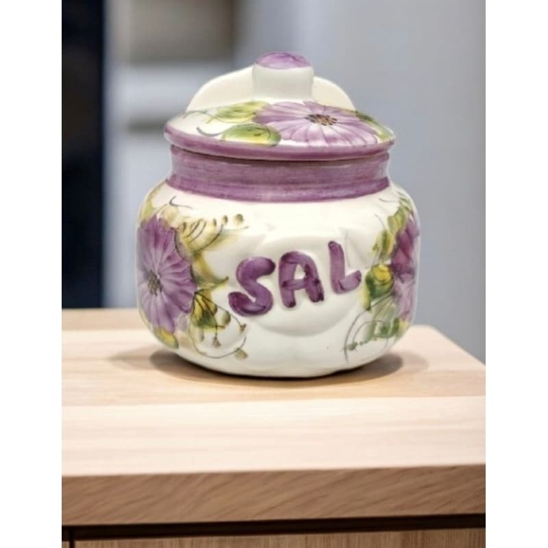 saleiro em cerâmica pintado a mão 1 kg