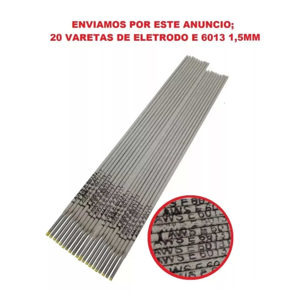 Varetas Eletrodos Revestido Para Solda Aço Ferro 6013 1,5mm