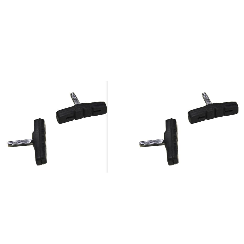 2 Pares de Borracha Sapata de Freio MTB 60mm Preto com Pino Central Para Freio V-brak