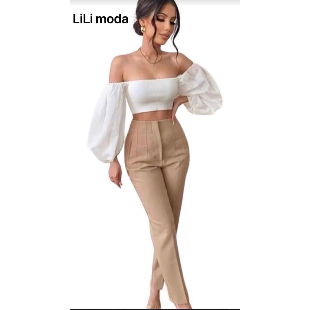 Calça Alfaiataria Feminina Cintura Alta Lançamento Moda Zara(8001)