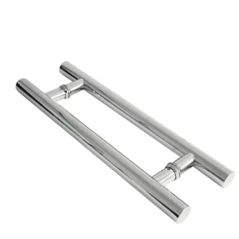 Puxador Tubular 80cm entre furos 60cm em Alumínio para porta de madeira ou Vidro