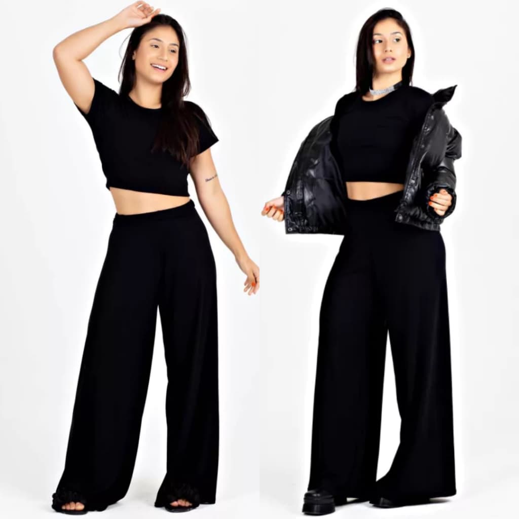 Pijama Conjunto Bali Home & Street Wear Preto (Dormir&Sair)