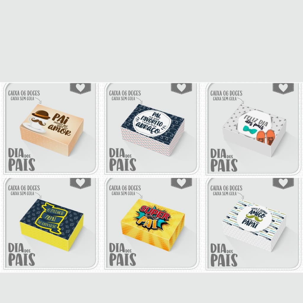 Caixa para doce ou trufa dia dos Pais ( não acompanha doces)
