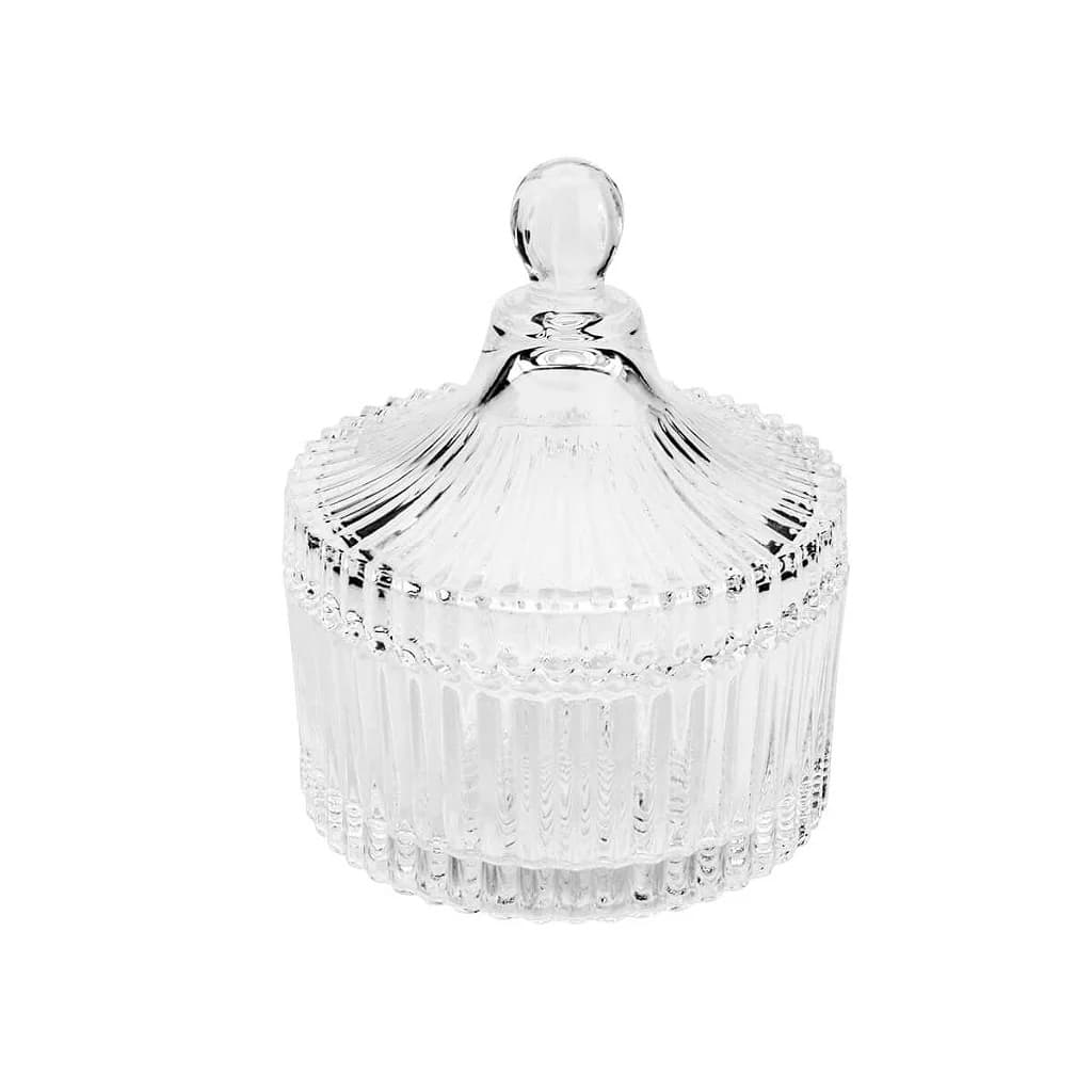 Potiche Decorativo de Cristal Carrossel 10,5x12,5cm Unik Home