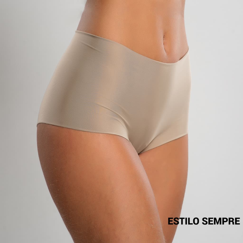 calcinha box sem costura, cores diversas, corte a laser