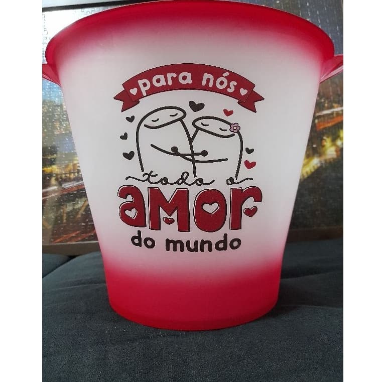 Balde De Gelo Personalizado Jateado Degradê 5L.