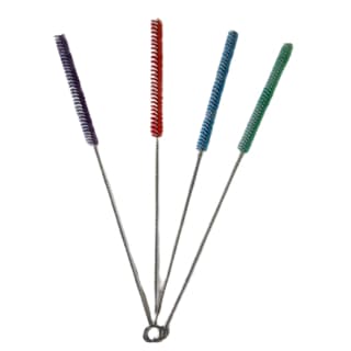 Kit 4 Escovas Coloridas para limpeza canudo aço inox reutilizável sustentável