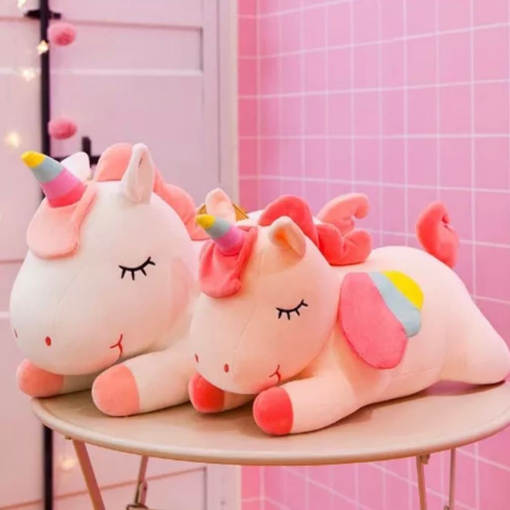 Unicórnio de pelúcia flexível para criança – Brinquedo Interativo Kawaii de desenho animado