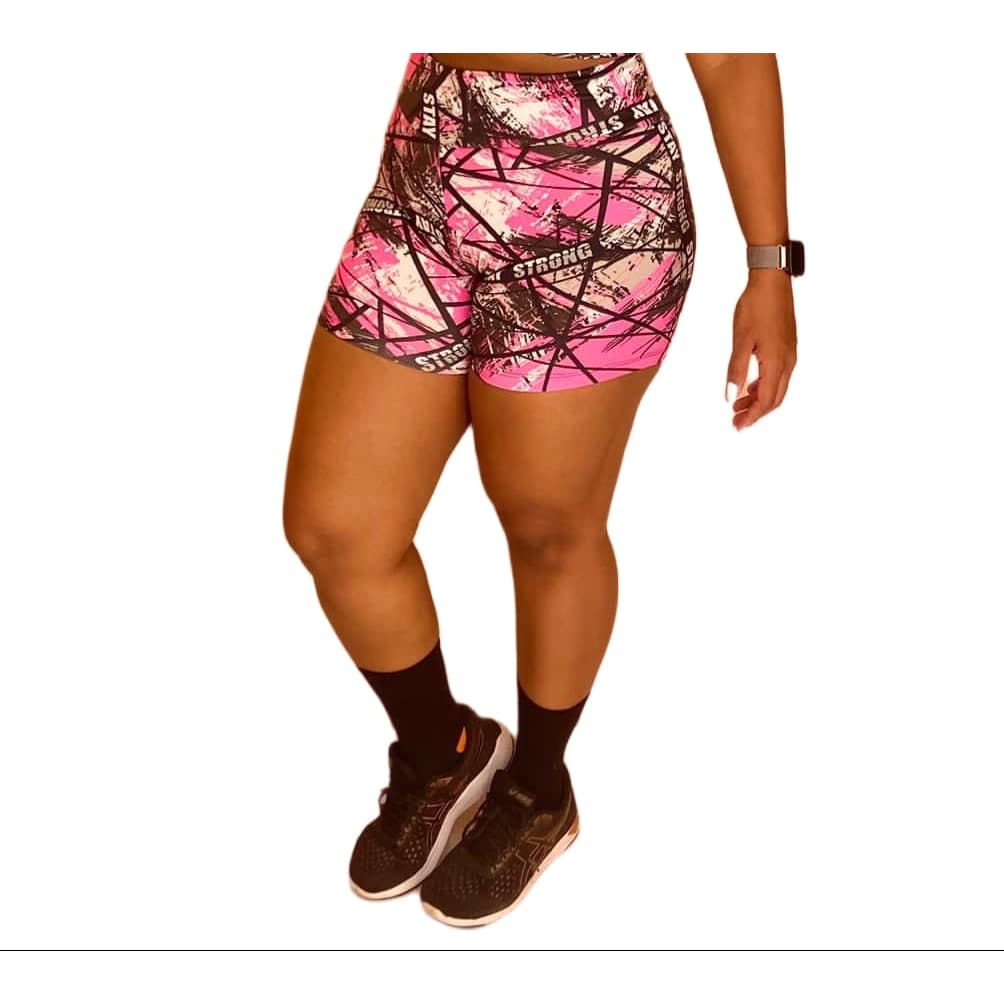 kit com 2 Short feminino cintura alta para treinos e dia a dia