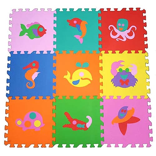 Tapete Eva Peixes 9 Pçs 30x30x8