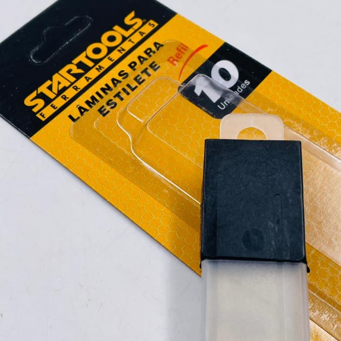 OFERTA Conjunto De Lâminas Para Estilete Refil Para Estilete 10 Unidades Cada 10x2CM De Largura E 0,5MM Startools