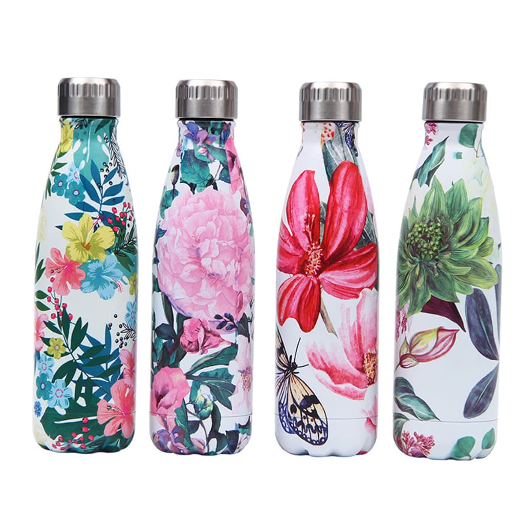 Garrafa Bico Termica Cantil Aço Inox Estampada 500ml