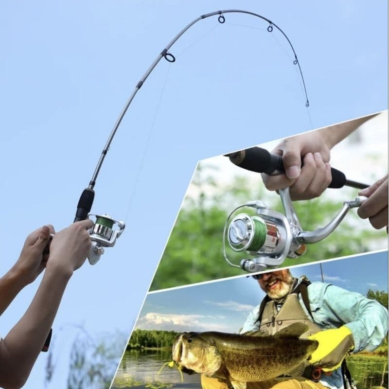 Sougayilang Spinning Vara De Pesca, Hastes de fundição, Truta Sensível Ultraleve Bass Fishing Pole, Confortável